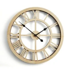 Dunelm Wood Effect Skeleton Clock 60cm -Cool Decoration 30792014 alt02