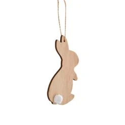 Dunelm Wooden Bunny Hanging Decoration -Cool Decoration 30792506 alt02