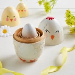 Dunelm Set Of 4 Stackable Easter Chick Dolls -Cool Decoration 30792508 alt01