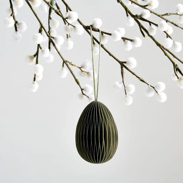 Dunelm Sage Paper Honeycomb Easter Egg Hanging Decoration 3 Dunelm Sage Paper Honeycomb Easter Egg Hanging Decoration