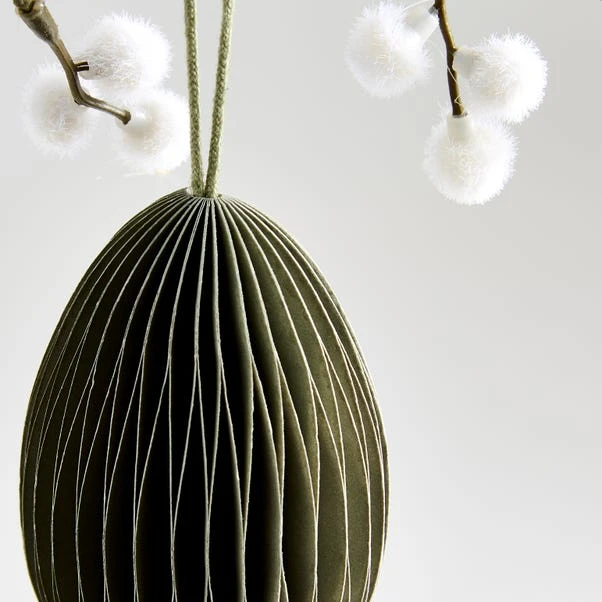 Dunelm Sage Paper Honeycomb Easter Egg Hanging Decoration 4 Dunelm Sage Paper Honeycomb Easter Egg Hanging Decoration - Image 2