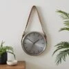 Dunelm Silver Metal Hanging Clock 30cm -Cool Decoration 30792636