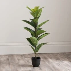 Dunelm Artificial Rubber Tree 90cm 8 Dunelm Artificial Rubber Tree 90cm -Cool Decoration 30794480 alt02