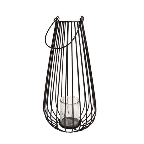 Dunelm Black Wire Lantern 40cm 6 Dunelm Black Wire Lantern 40cm - Image 4