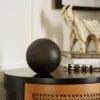 Dunelm Wood Effect Ball Black -Cool Decoration 30796392