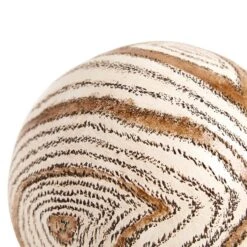 Dunelm Wood Effect Ball Brown -Cool Decoration 30796393 alt01