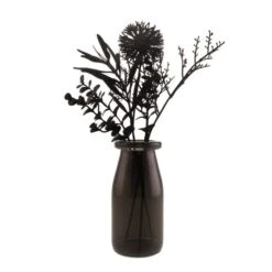 Dunelm Black Floral Arrangement In Glass 26cm -Cool Decoration 30796536 alt03
