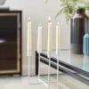 Dunelm White Metal Candle Holder -Cool Decoration 30797187