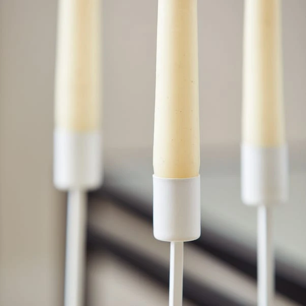 Dunelm White Metal Candle Holder 4 Dunelm White Metal Candle Holder - Image 2