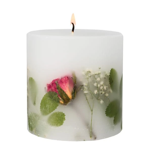 Stoneglow Red Rose Scented Pillar Candle 4 Stoneglow Red Rose Scented Pillar Candle - Image 2