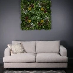 Dunelm Set Of 4 Floral Living Wall Panel 100cm X 100cm -Cool Decoration 30797228 alt02