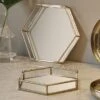 Pacific Lifestyle Set Of 2 Metal & Mirrored Gold Trays 1 Pacific Lifestyle Set Of 2 Metal & Mirrored Gold Trays -Cool Decoration 30803397