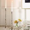 Pacific Lifestyle Shiny Nickle Candlestick -Cool Decoration 30803441