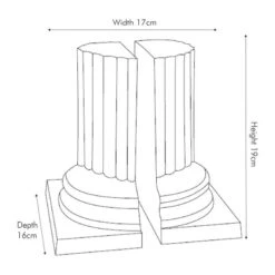 Pacific Lifestyle Matt Antique Brass Bookends -Cool Decoration 30803444 alt04