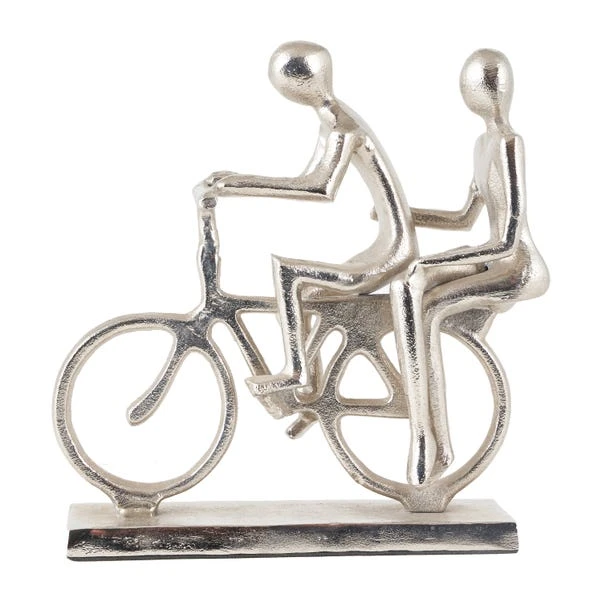 Pacific Lifestyle Double Cyclist Silver Ornament 5 Pacific Lifestyle Double Cyclist Silver Ornament - Image 3