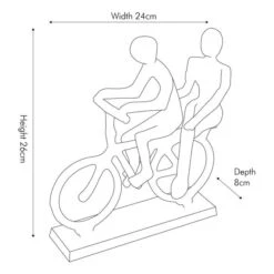 Pacific Lifestyle Double Cyclist Silver Ornament 11 Pacific Lifestyle Double Cyclist Silver Ornament -Cool Decoration 30803446 alt04