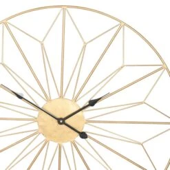 Pacific Lifestyle Antique Gold Geo Design Wall Clock 77cm -Cool Decoration 30803491 alt02