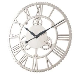 Pacific Lifestyle Shiny Nickel Cog Design Wall Clock 61cm 8 Pacific Lifestyle Shiny Nickel Cog Design Wall Clock 61cm -Cool Decoration 30803493 alt02