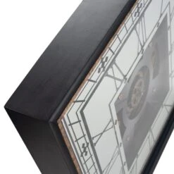 Pacific Lifestyle Antique Gold Wood & Mirror Square Working Cog Wall Clock 60cm -Cool Decoration 30803497 alt04