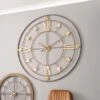 Pacific Lifestyle Antique Grey & Gold Large Wall Clock 120cm -Cool Decoration 30804319