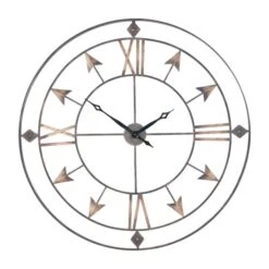 Pacific Lifestyle Antique Grey & Gold Large Wall Clock 120cm 6 Pacific Lifestyle Antique Grey & Gold Large Wall Clock 120cm -Cool Decoration 30804319 alt01