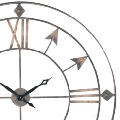 Pacific Lifestyle Antique Grey & Gold Large Wall Clock 120cm 7 Pacific Lifestyle Antique Grey & Gold Large Wall Clock 120cm -Cool Decoration 30804319 alt02