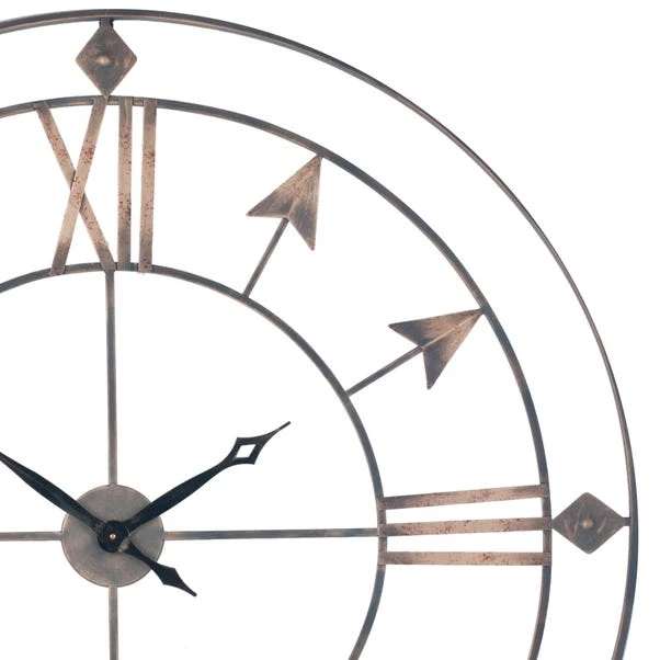 Pacific Lifestyle Antique Grey & Gold Large Wall Clock 120cm 5 Pacific Lifestyle Antique Grey & Gold Large Wall Clock 120cm - Image 3