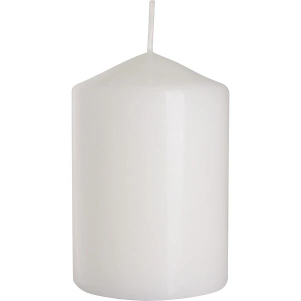 Bispol White Pillar Candle 6.8cm X 10cm 3 Bispol White Pillar Candle 6.8cm X 10cm