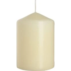 Bispol Ivory Pillar Candle 6.8cm X 10cm
