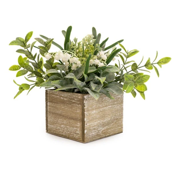 Dunelm Lily And Herbs In Wooden Box 3 Dunelm Lily And Herbs In Wooden Box