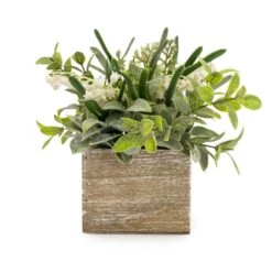 Dunelm Lily And Herbs In Wooden Box 6 Dunelm Lily And Herbs In Wooden Box -Cool Decoration 30823509 alt01