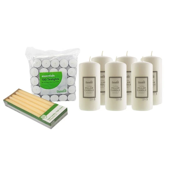 Dunelm Essentials Candle Bundle Large 3 Dunelm Essentials Candle Bundle Large
